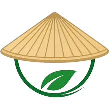 Logo Ca dao Việt hình nón lá và tre